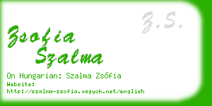 zsofia szalma business card
