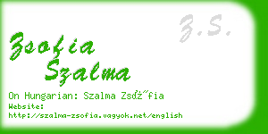 zsofia szalma business card